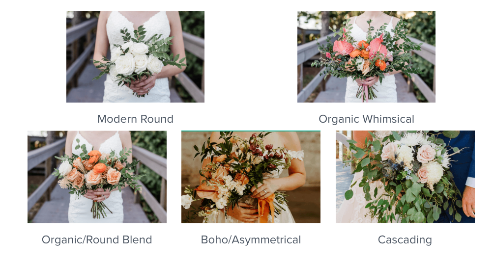 St. Pete Elopement Florals - Style Options Available from Arms of Persephone